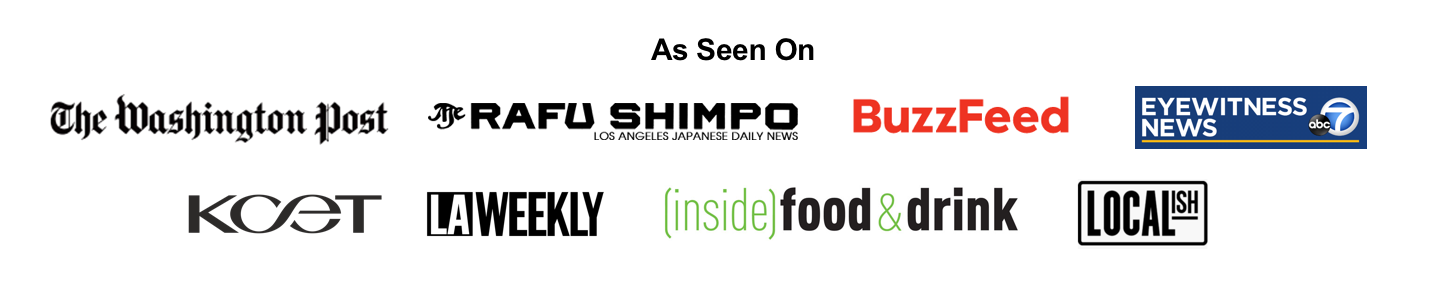 logos of press and media that have created videos or articles about Fugetsu-Do